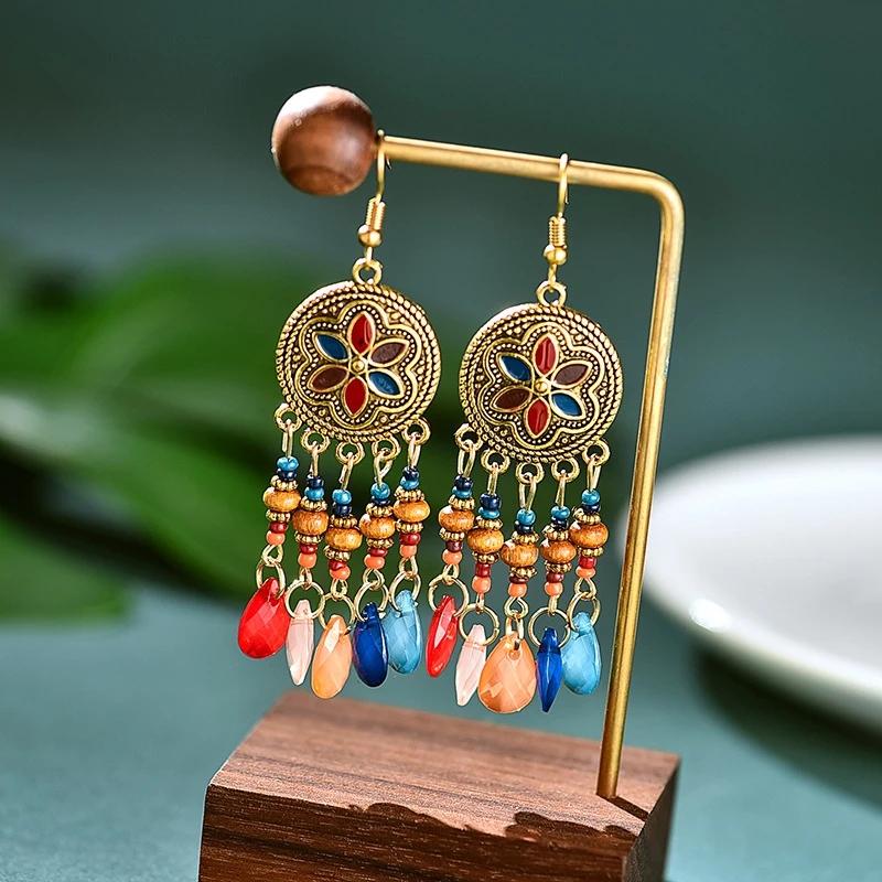 Classic Vintage Women's Coroful Crystal Beads Long Tassel Earrings 2021 Fashion Jewelry Bohemia Wedding Earrings Hangers Jewelry
Classic Vintage Women's Coroful Crystal Beads Long Tassel Earrings 2021 Fashion Jewelry Bohemia Wedding Earrings Hangers Jewelry