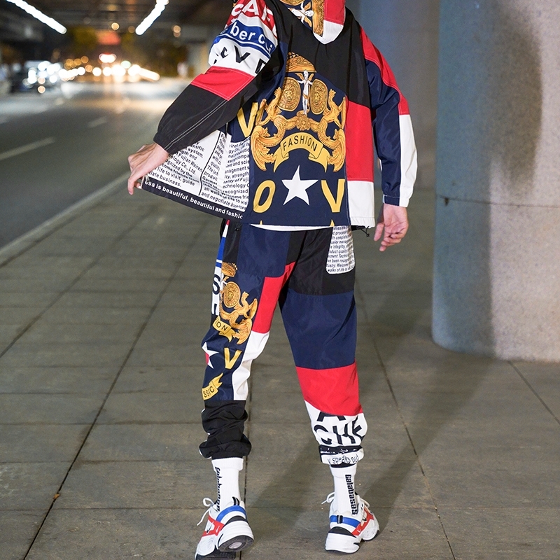 Hip-hop Motion Suit Male Set Track Suits Sweatsuit Man Tracksuit Mens Set Pant Zipper Outwear 2PC Jacket+Pants Sets Spring 201204, Picture color
Hip-hop Motion Suit Male Set Track Suits Sweatsuit Man Tracksuit Mens Set Pant Zipper Outwear 2PC Jacket+Pants Sets Spring 201204, Picture color