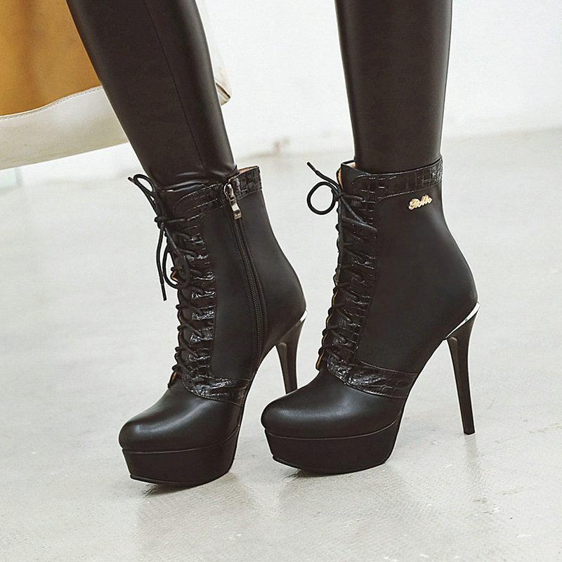 2020 Women High Heel Boots Fashion Platform Super High Heels Ankle Boots Autumn Winter Zipper Woman Shoes1, Black
2020 Women High Heel Boots Fashion Platform Super High Heels Ankle Boots Autumn Winter Zipper Woman Shoes1, Black