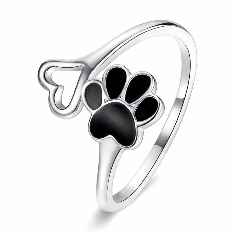European Women Finger Ring Adjustable Pets' Footprint Girls 925 Sterling Silver Jewelry Gifts
European Women Finger Ring Adjustable Pets' Footprint Girls 925 Sterling Silver Jewelry Gifts