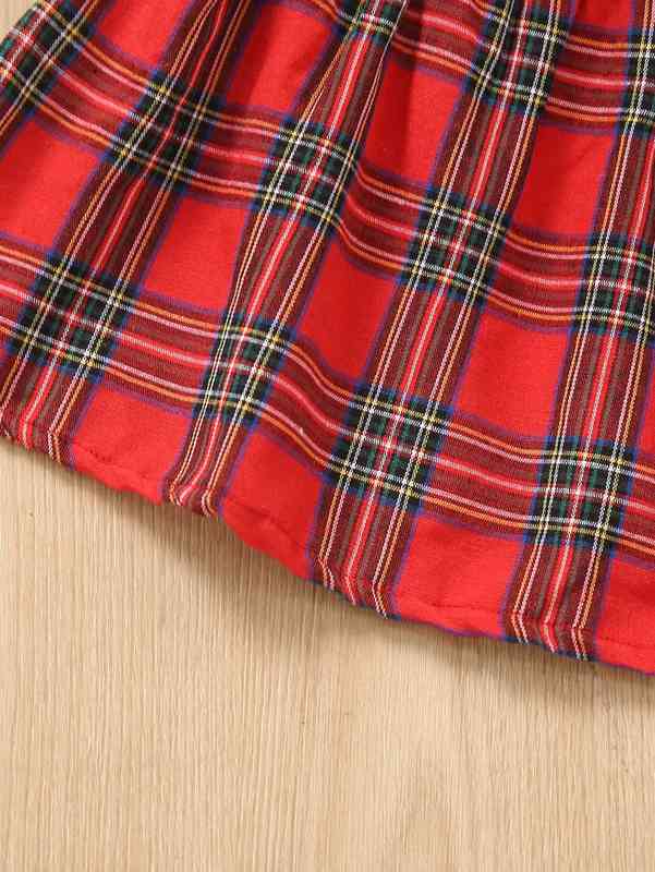 Baby Tartan Ruffle Trim Dress SHE