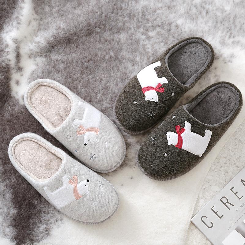 Winter Cute Cartoon Indoor Women Plush Shoes Bedroom Couples Flats White Bears Pattern House Warm Women Fur Slippers, Light gray
Winter Cute Cartoon Indoor Women Plush Shoes Bedroom Couples Flats White Bears Pattern House Warm Women Fur Slippers, Light gray