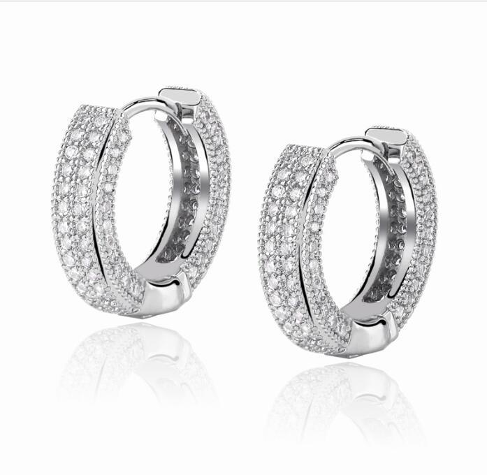 18K Gold Plated Copper Zircon Hoop Earrings Men Women Hip Hop Jewelry Iced Out Stud Earings Bling Diamond Earring for Girls
18K Gold Plated Copper Zircon Hoop Earrings Men Women Hip Hop Jewelry Iced Out Stud Earings Bling Diamond Earring for Girls