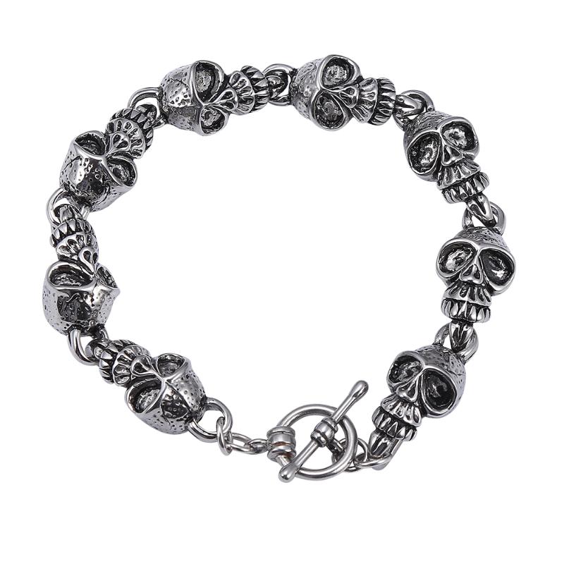 Punk Metal Skull Bracelet Retro Punk Hip Hop Men High Quality Gothic Style Skeleton Jewelry GS0021
Punk Metal Skull Bracelet Retro Punk Hip Hop Men High Quality Gothic Style Skeleton Jewelry GS0021