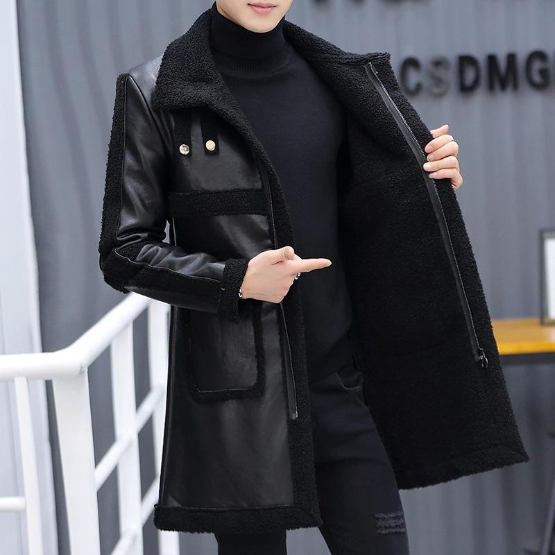 Men's Fur & Faux 2021 Mid-length Leather Jacket Slim Korean Style Handsome Winter Plus Velvet Thick Integrated Windbreaker
Men's Fur & Faux 2021 Mid-length Leather Jacket Slim Korean Style Handsome Winter Plus Velvet Thick Integrated Windbreaker