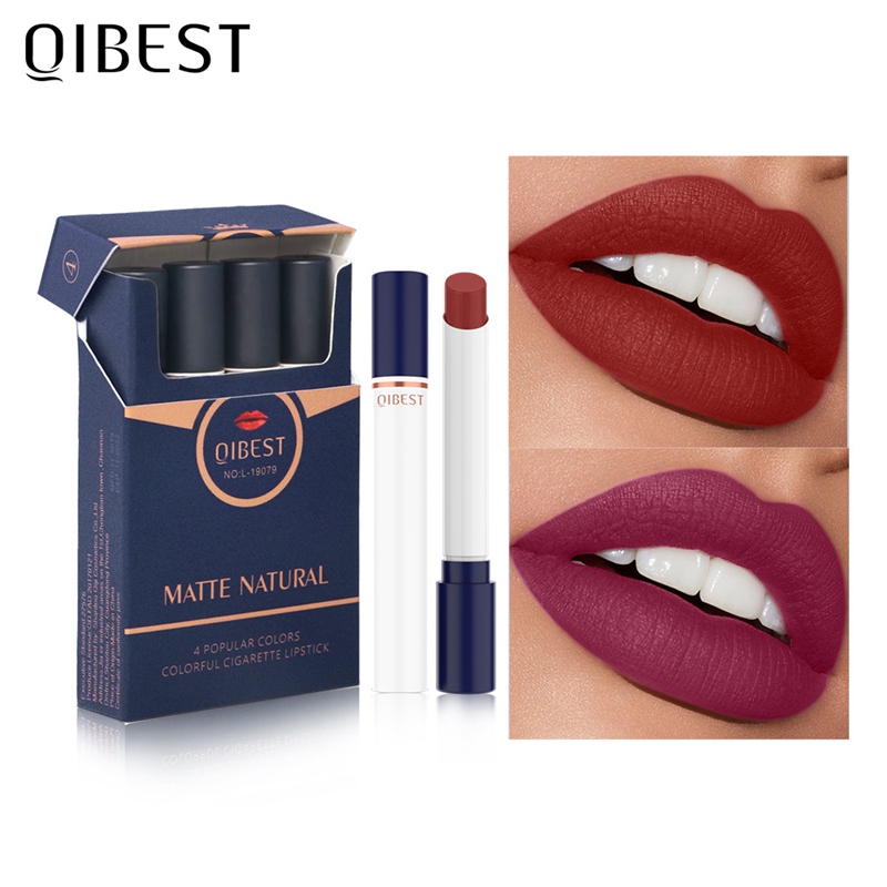 Qibest Sexy Type 4pcs Cigarette Shape Lipstick Matte Waterproof Long-Lasting Smoke Tube Lipstick Velvet Red Lip Tint Makeup Cosmetics
Qibest Sexy Type 4pcs Cigarette Shape Lipstick Matte Waterproof Long-Lasting Smoke Tube Lipstick Velvet Red Lip Tint Makeup Cosmetics