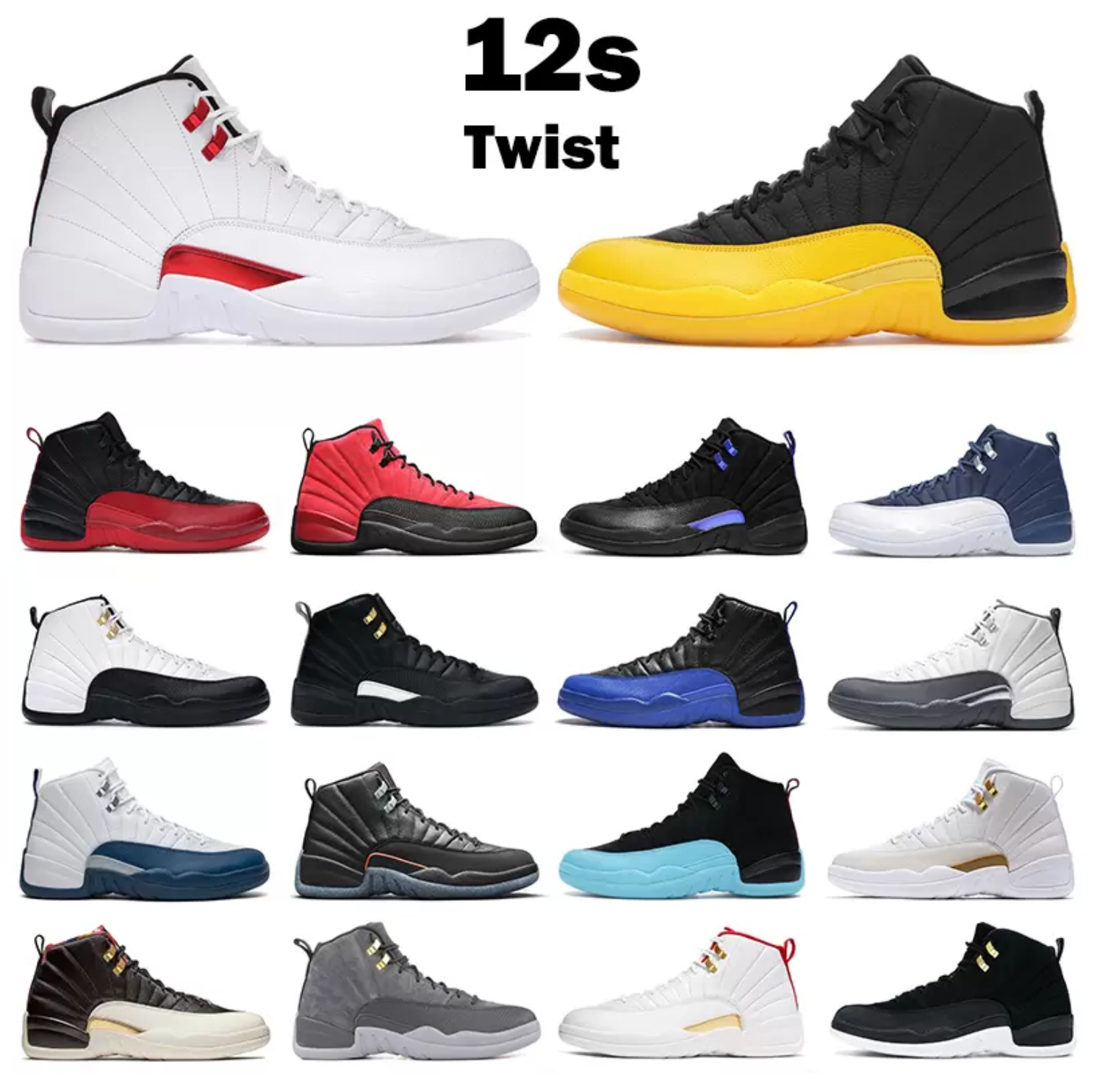 2022 men basketball shoes jumpman 12s 12 Twist Reverse Flu Game Royal Utility Dark Concord University Gold Indigo French Blue Royalty mens trainers sports sneakers, Box
2022 men basketball shoes jumpman 12s 12 Twist Reverse Flu Game Royal Utility Dark Concord University Gold Indigo French Blue Royalty mens trainers sports sneakers, Box