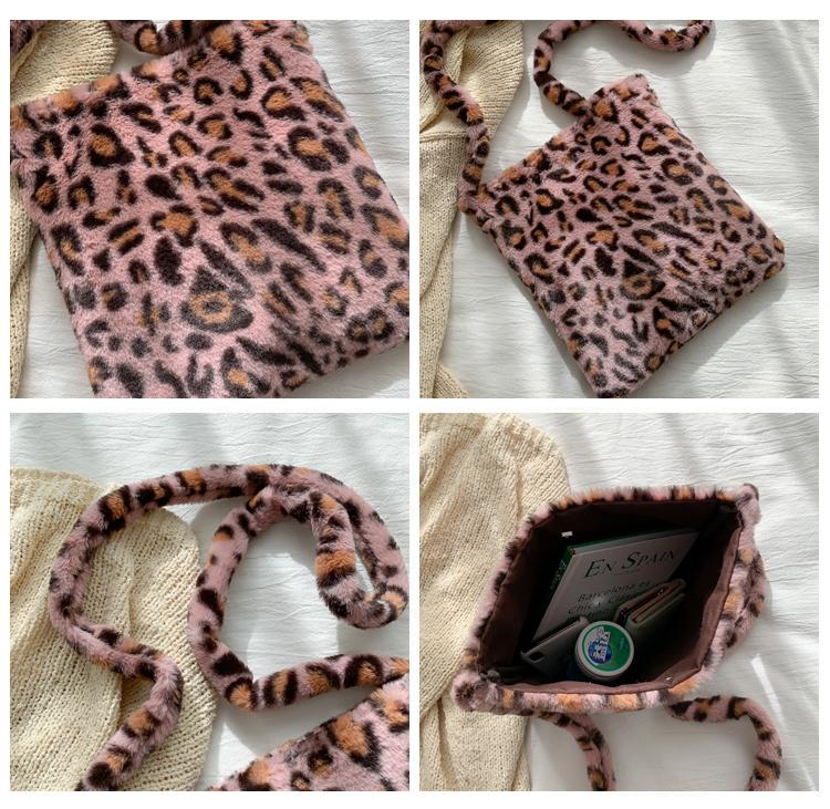 Fashion Leopard Print Crossbody Bag Women Plush Soft Casual Shoulder Messenger Bag 2021 Fluffy Female Handbag, Brown
Fashion Leopard Print Crossbody Bag Women Plush Soft Casual Shoulder Messenger Bag 2021 Fluffy Female Handbag, Brown