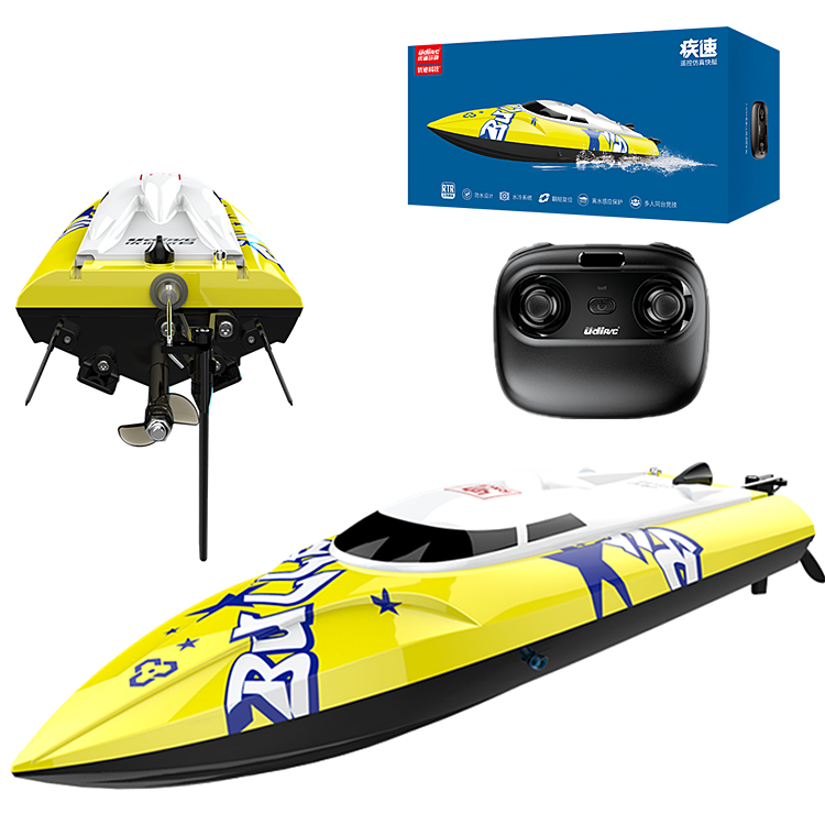 New Brushless RC Racing Boat 20KM/h High Speed Electronic Remote Control Boat Toys For Kids Remote Control Toys, Yellow
New Brushless RC Racing Boat 20KM/h High Speed Electronic Remote Control Boat Toys For Kids Remote Control Toys, Yellow