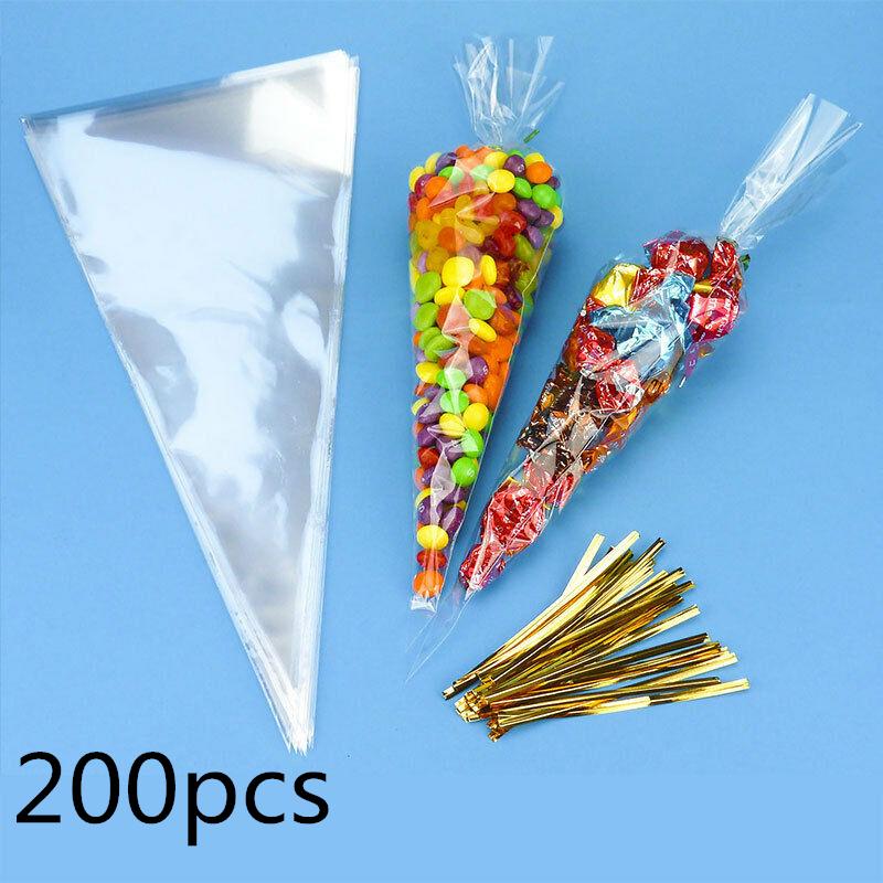 200pcs Cellophane Cone Bags Clear Triangle Candy Bag Chocolate Sweet Cellophane Cone Favour Bag Wedding Birthday Party Decor
200pcs Cellophane Cone Bags Clear Triangle Candy Bag Chocolate Sweet Cellophane Cone Favour Bag Wedding Birthday Party Decor