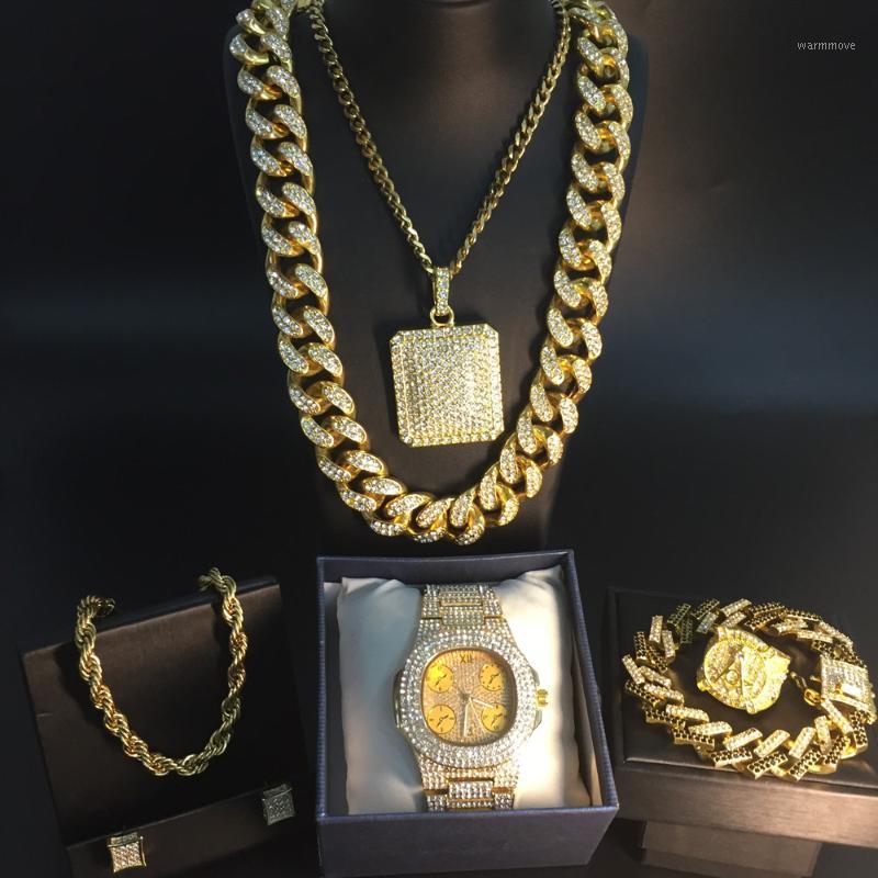 Men Watch Hip Hop Watch &Necklace &Pendant & Bracelet &ring &Earrings Combo Set Pendant Rapper Iced Out Cuban Men's Jewel1, As pic
Men Watch Hip Hop Watch &Necklace &Pendant & Bracelet &ring &Earrings Combo Set Pendant Rapper Iced Out Cuban Men's Jewel1, As pic