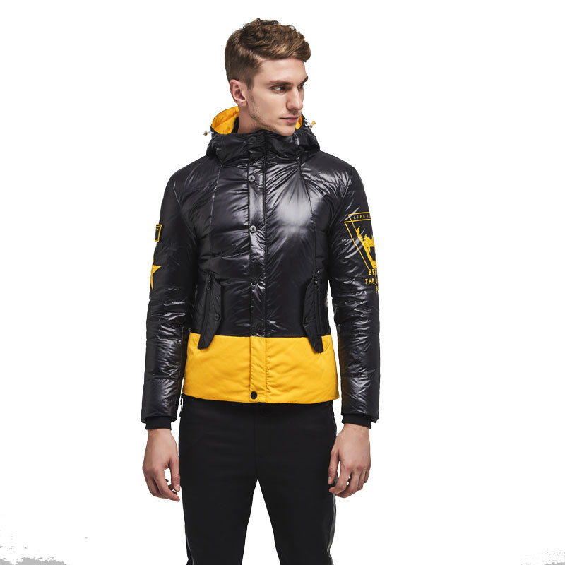 New Men Parkas Cotton Clothing Fashion Casual Slim Thick Warm Mens White Duck Down Coats Hooded Overcoats Male Clothes 201223