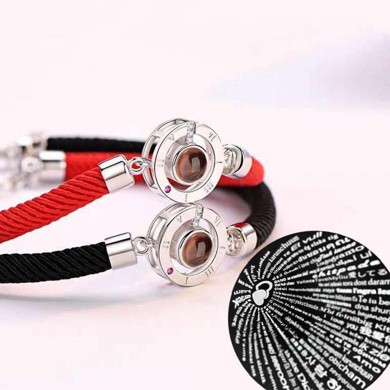 Chinese Classic Red Rope Adjustable Bracelets New Arrival Charm 100 languages I love you Projection Bracelets Lucky Jewelry Gift
Chinese Classic Red Rope Adjustable Bracelets New Arrival Charm 100 languages I love you Projection Bracelets Lucky Jewelry Gift