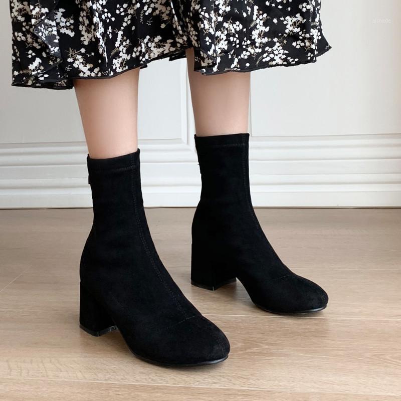 YQBTDL Autumn Stretch Suede Sock Boots Women Block Chunky High Heels Black Booties Woman Crystal Zipper Elastic Ankle Boot Shoes1, Hei dan li
YQBTDL Autumn Stretch Suede Sock Boots Women Block Chunky High Heels Black Booties Woman Crystal Zipper Elastic Ankle Boot Shoes1, Hei dan li