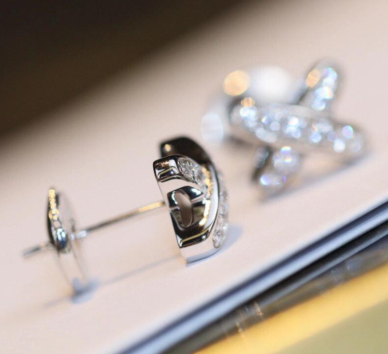 2024 Luxurious quality corss style with diamond for women wedding jewelry gift in 18k rose gold and silver plated PS4486