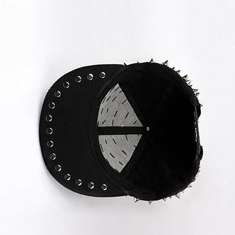 High Quality Hip Hop Caps Hats Punk Hat Bigbang Personality Jazz Snapback Cap Men Women Spike Studs Rivet Hat Punk Styl 201019