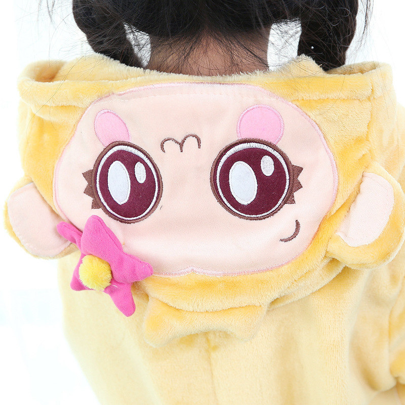 SAILEROAD Children Cartoon Animals Pajamas For Girls Cute Cat Pyjamas Kids Flannel Kigurumi Children Onesies Child Home Wear PJS 201225