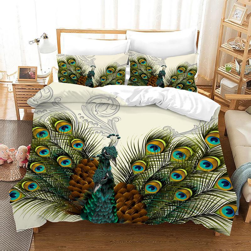 Peacock series 3D cross-border three-piece bedding set foreign trade home textile quilt cover bedding1
Peacock series 3D cross-border three-piece bedding set foreign trade home textile quilt cover bedding1
