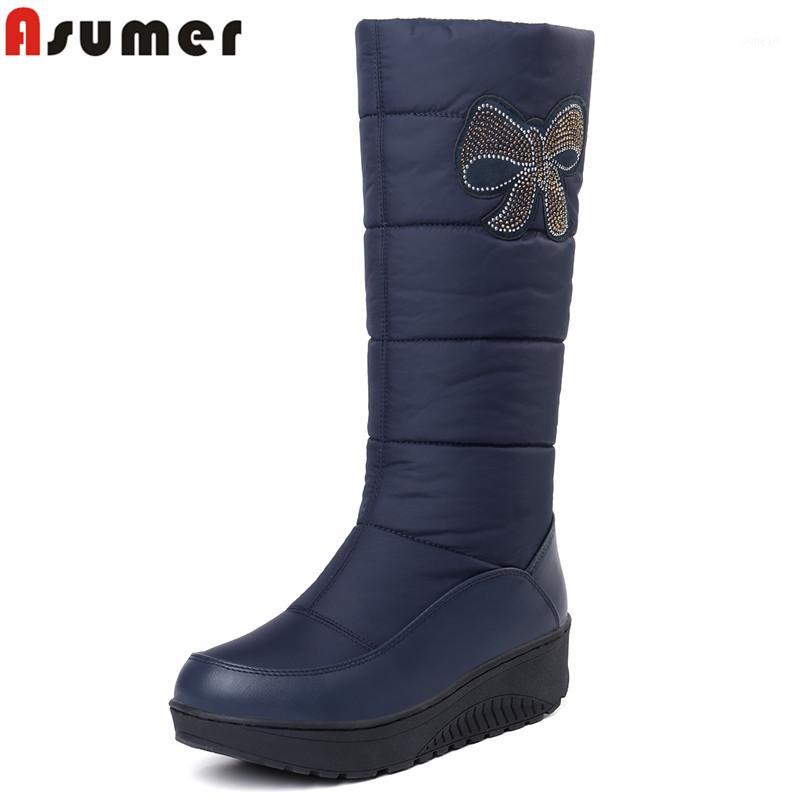 ASUMER 2020 New wedges snow boots keep warm waterproof knee high boots women fashion ladies down thick fur winter1, Black
ASUMER 2020 New wedges snow boots keep warm waterproof knee high boots women fashion ladies down thick fur winter1, Black