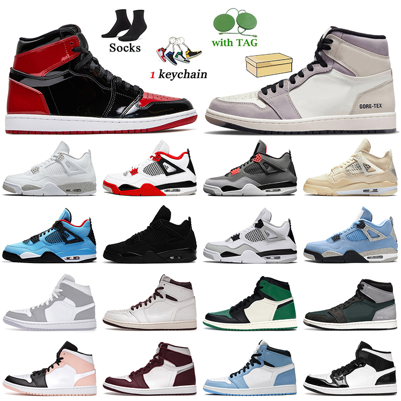 With Socks Box Jumpman 1 4 Women Mens Basketball Shoes 4s Patent Bred Element Gore-Tex High OG 1s White Oreo Infrared 2022 Black Cat Fire Red UNC Sneakers Trainers, C23 white cement 36-47
With Socks Box Jumpman 1 4 Women Mens Basketball Shoes 4s Patent Bred Element Gore-Tex High OG 1s White Oreo Infrared 2022 Black Cat Fire Red UNC Sneakers Trainers, C23 white cement 36-47