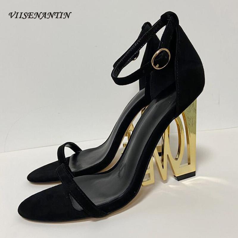 New Style Black Suede Strange Heel Summer Women's Sandals Belt Buckle Decoration Fashion Casual Shoes Sandalias De Mujer
New Style Black Suede Strange Heel Summer Women's Sandals Belt Buckle Decoration Fashion Casual Shoes Sandalias De Mujer