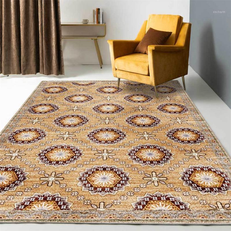 European And American Style Vintage Brown Flower Carpet Living Room Persian Ethnic Style Hallway Rugs Bedroom Rug Kitchen Mat1, As picture
European And American Style Vintage Brown Flower Carpet Living Room Persian Ethnic Style Hallway Rugs Bedroom Rug Kitchen Mat1, As picture