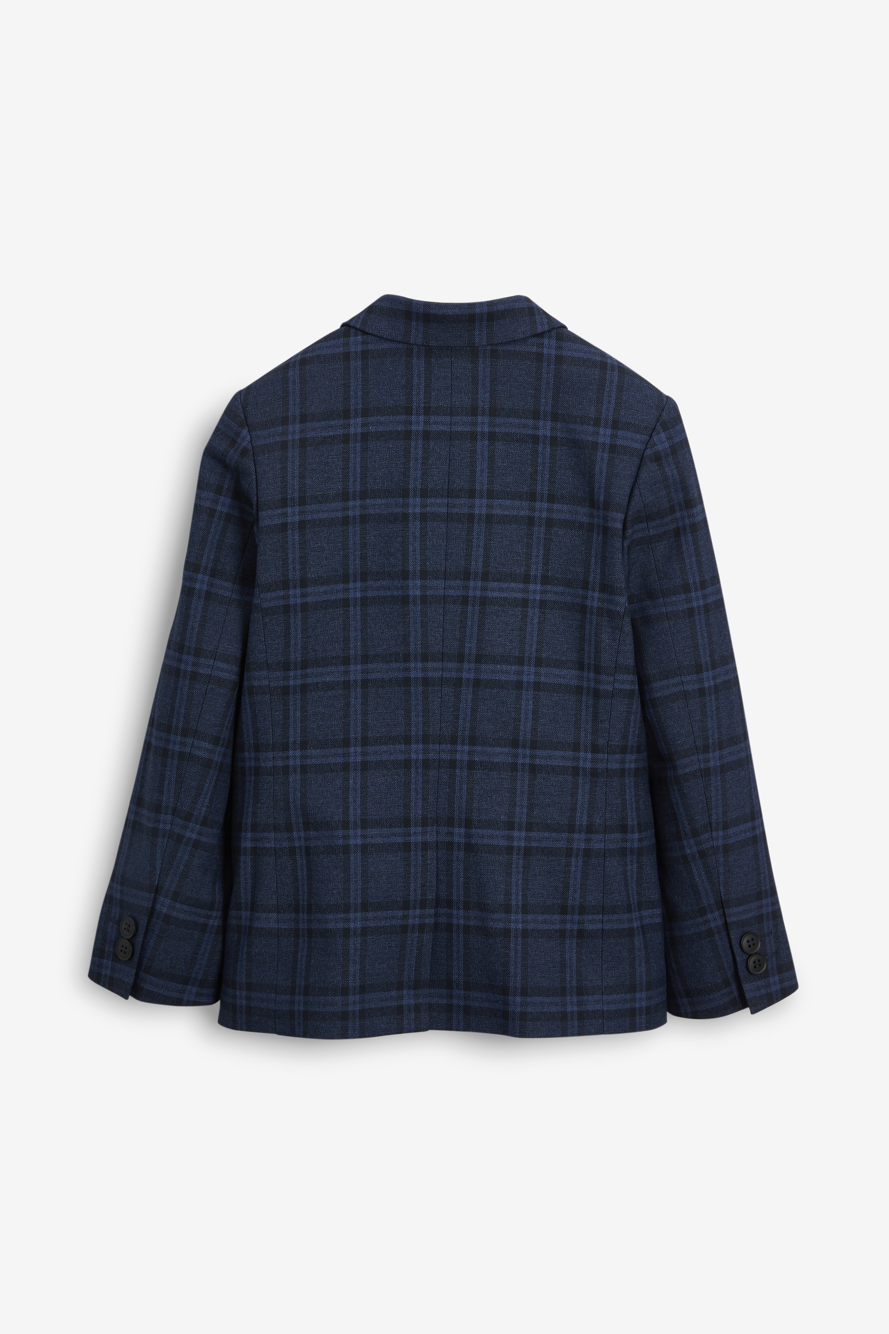 Custom Made Navy Check Boys Pants Suits 3 Pieces Set Tuxedos for Wedding Dinner Children Kids Tuxedo