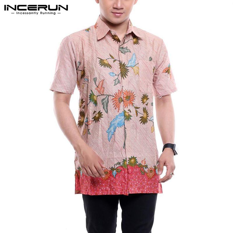 2021 Summer Printed Shirts INCERUN Men Short Sleeve Lapel Neck Blouse Male Floral Loose Camisa Leisure Buttons Blusas Plus Size, Pink
2021 Summer Printed Shirts INCERUN Men Short Sleeve Lapel Neck Blouse Male Floral Loose Camisa Leisure Buttons Blusas Plus Size, Pink