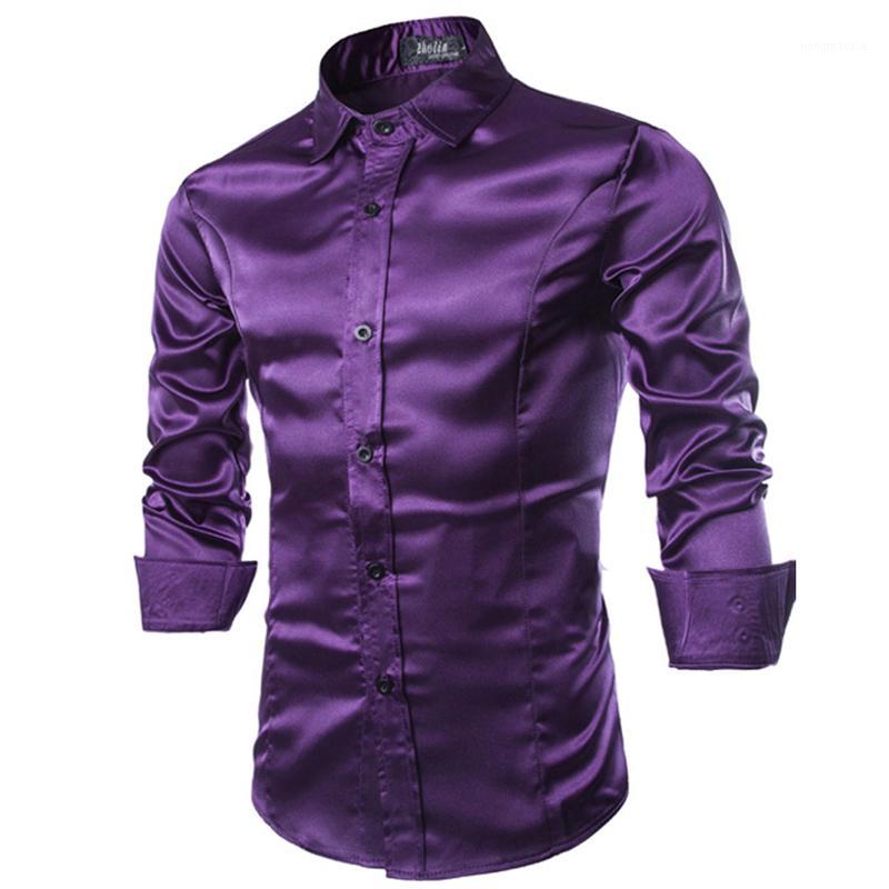 Wholesale- New Men Shirt Long Sleeve Chemise Homme 2016 Fashion Design Purple Mens Silk Shirt Slim Tuxedo Dress Shirts Camisa Social1
Wholesale- New Men Shirt Long Sleeve Chemise Homme 2016 Fashion Design Purple Mens Silk Shirt Slim Tuxedo Dress Shirts Camisa Social1