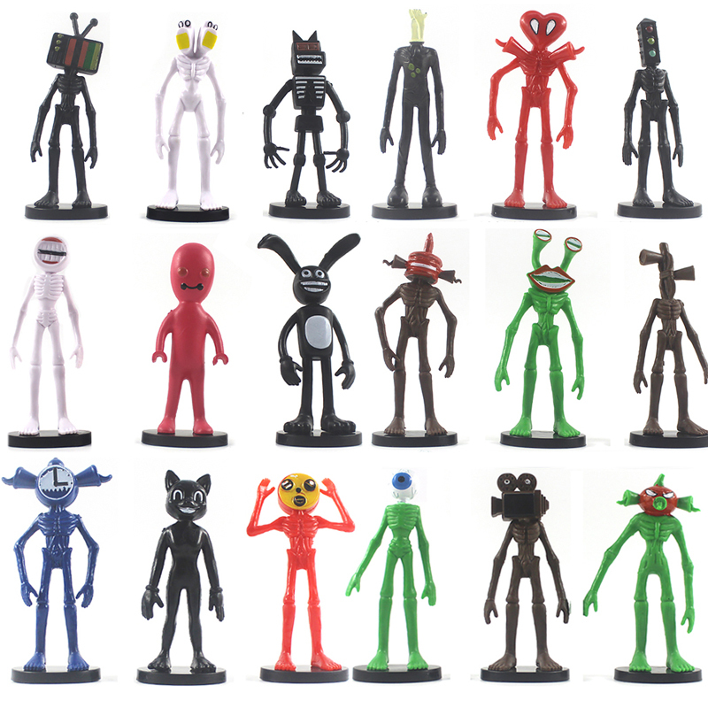 New 6pcs/set Siren Head Action Figure Toys 10cm Cartoon Sirenhead Horror Model PVC Figurines Toy set Gifts for boys 1112, Size c
New 6pcs/set Siren Head Action Figure Toys 10cm Cartoon Sirenhead Horror Model PVC Figurines Toy set Gifts for boys 1112, Size c
