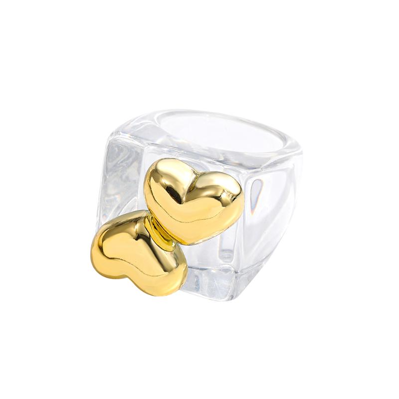 Cluster Rings Fashion Transparent Resin Acrylic Heart Ring For Women Trendy Big Geometric Square Round Chunky Finger Jewelry Gift, Golden;silver
Cluster Rings Fashion Transparent Resin Acrylic Heart Ring For Women Trendy Big Geometric Square Round Chunky Finger Jewelry Gift, Golden;silver