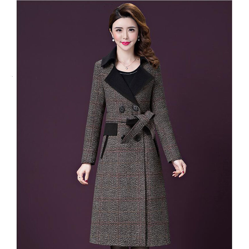 2021 New Women's Coat Winter Double Breasted Thin Belt Elegant Fashionable Plaid High Quality Wool Jacket 9T6X, Red grid
2021 New Women's Coat Winter Double Breasted Thin Belt Elegant Fashionable Plaid High Quality Wool Jacket 9T6X, Red grid