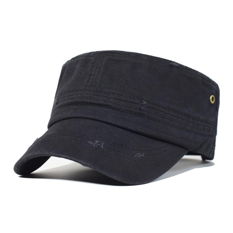 Caps Men Solid Cotton Vintage Flat Top Cap Distressed Hat Classic Adjustable Cadet Army Caps, Black
Caps Men Solid Cotton Vintage Flat Top Cap Distressed Hat Classic Adjustable Cadet Army Caps, Black