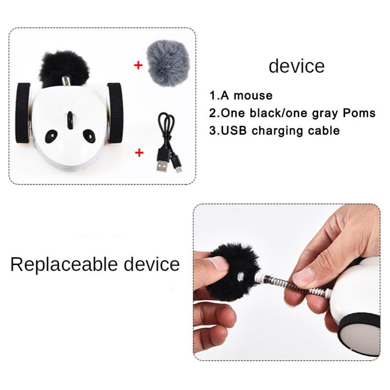 Bluetooth App Remote Control Pet Feather Interactive Wireless Electric Catch Moving Mouse Toy For Cat Usb Charging LJ201125