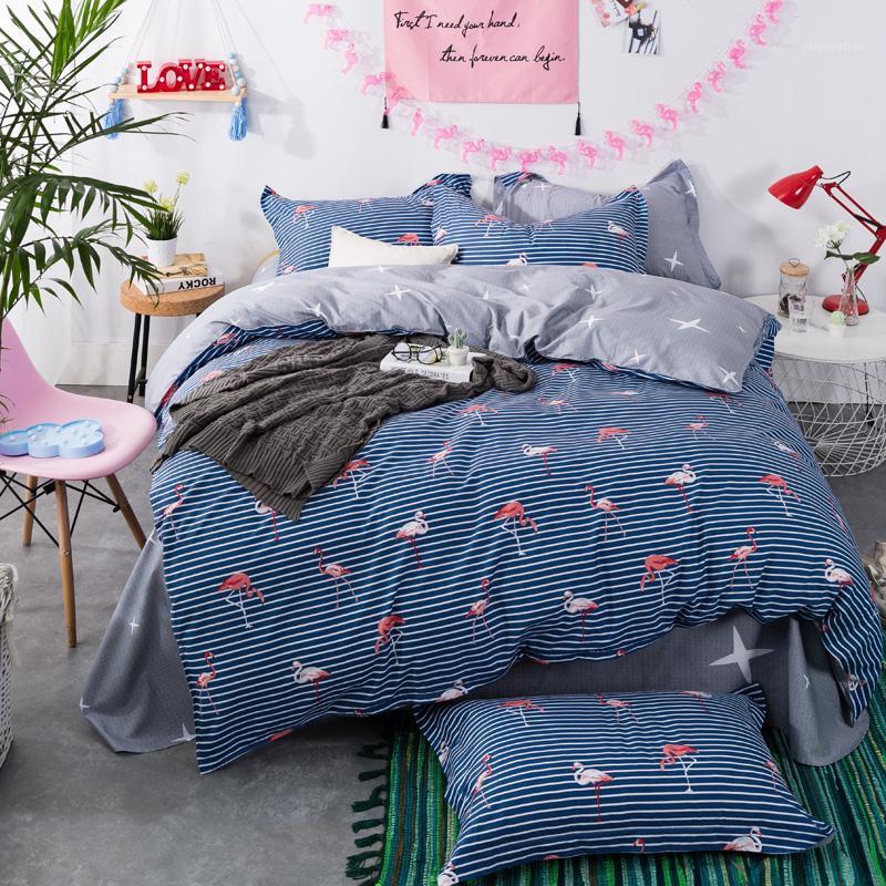 Flamingo birds 100% cotton 78.7"x90.5" duvet cover flat sheet pillow case kids bedding set 4pcs queen bedclothes1, As pic
Flamingo birds 100% cotton 78.7"x90.5" duvet cover flat sheet pillow case kids bedding set 4pcs queen bedclothes1, As pic