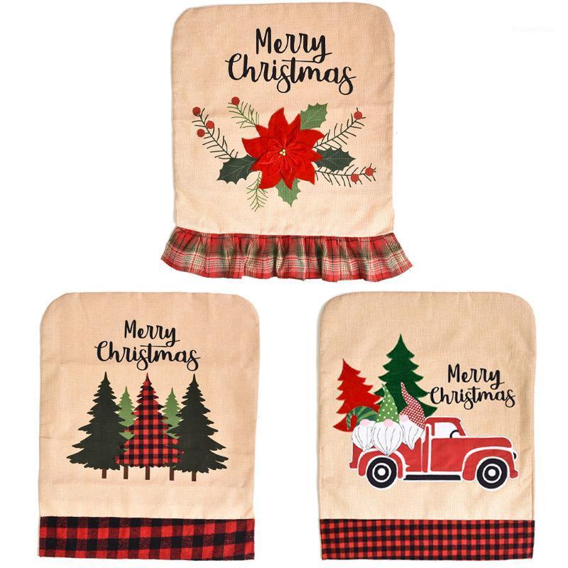 1PCS Creative cartoon machine embroidered linen Christmas flower chair back cover Christmas party banquet chair cover decoration1
1PCS Creative cartoon machine embroidered linen Christmas flower chair back cover Christmas party banquet chair cover decoration1