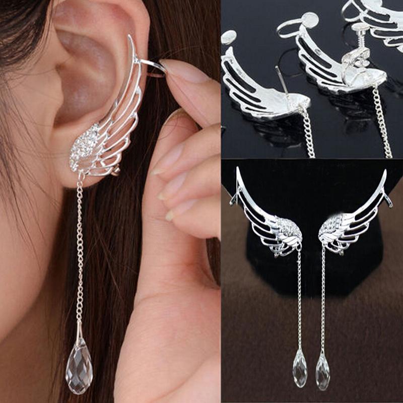 Dangle & Chandelier 1 Pair Trendy Earring Angel Wing Stylist Crystal Earrings Drop Ear Stud Cuff Clip
Dangle & Chandelier 1 Pair Trendy Earring Angel Wing Stylist Crystal Earrings Drop Ear Stud Cuff Clip