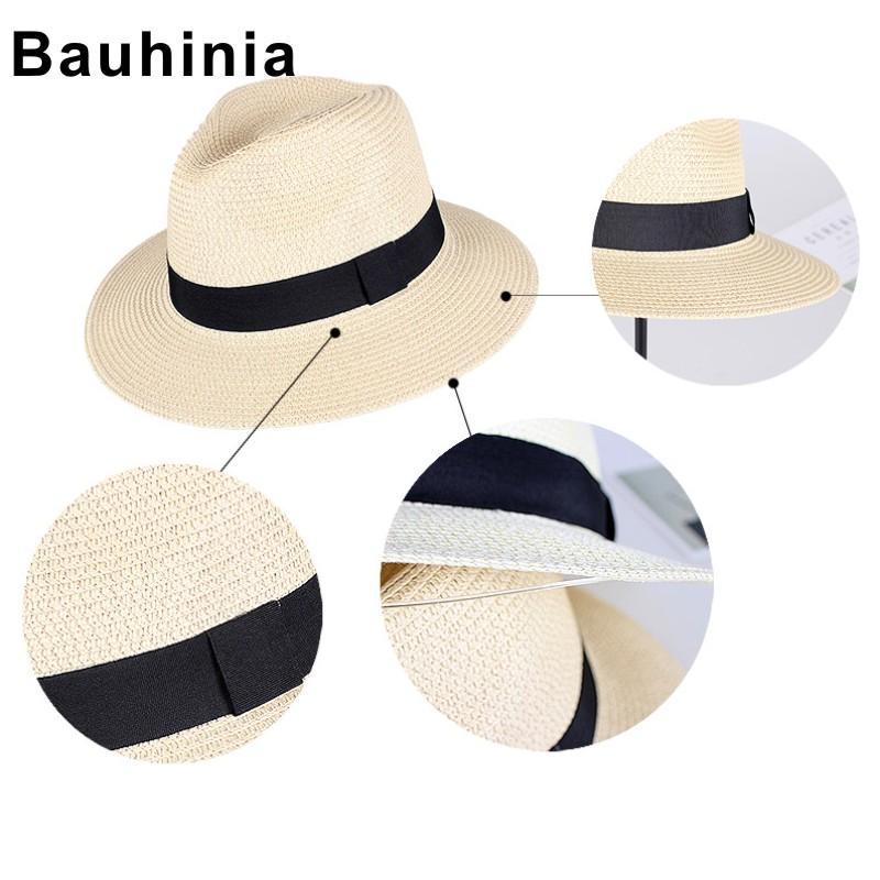 Bauhinia brand men's summer travel vacation beach wide-edge sun protection sun men's shade Panama straw hat, White
Bauhinia brand men's summer travel vacation beach wide-edge sun protection sun men's shade Panama straw hat, White