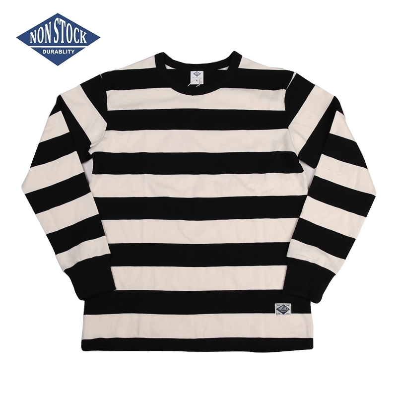 NON STOCK Prison Striped Long Sleeve Tee Shirts Slim Fit Mens Motorcycle T-Shirt 201116