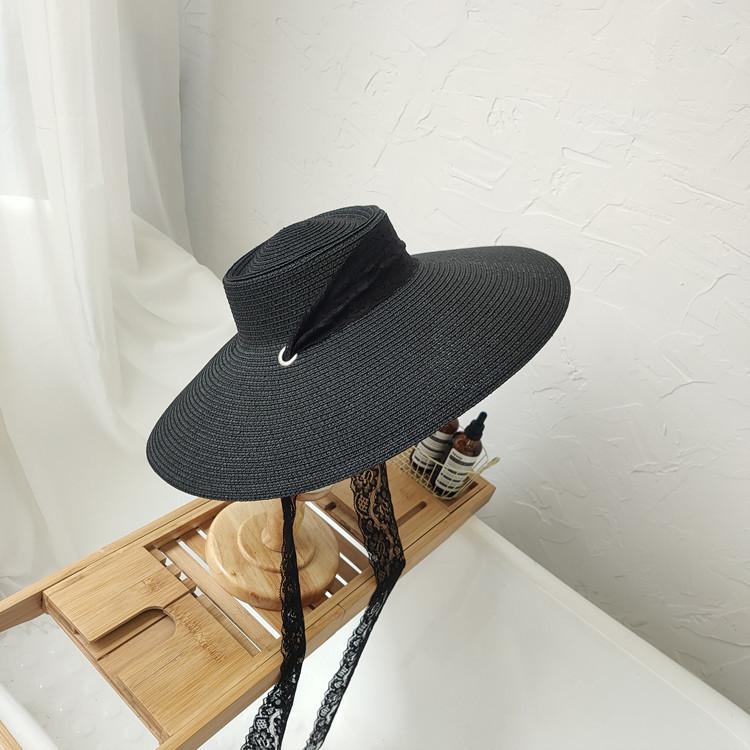 UMI MAO Niche Design Lace Strap Shallow Straw Hat Women Summer Seaside Windproof Beach Hat Catwalk Photography Big Brim, White
UMI MAO Niche Design Lace Strap Shallow Straw Hat Women Summer Seaside Windproof Beach Hat Catwalk Photography Big Brim, White