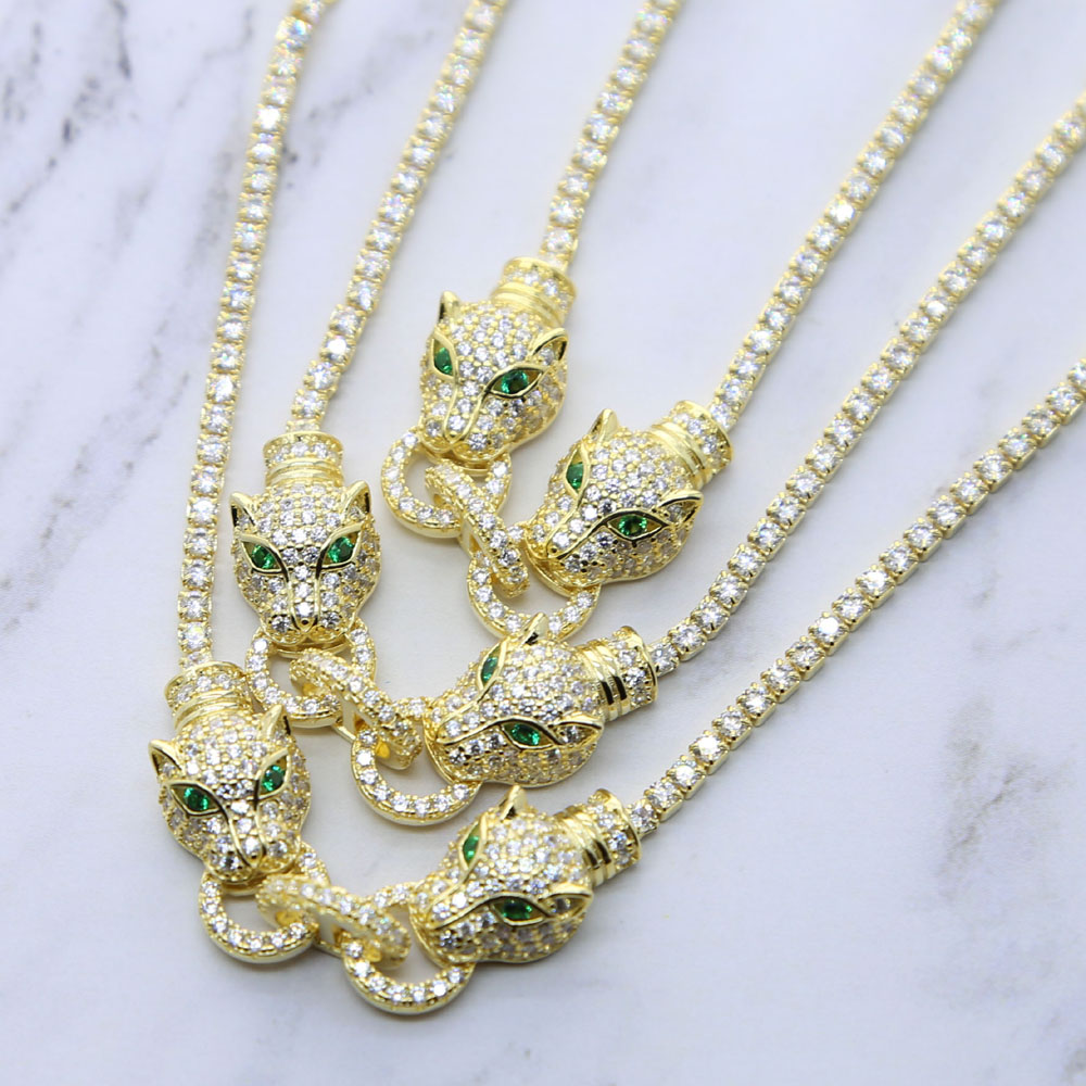 Iced out Hip hop bling micro pave cz women jewelry Fox Animal Bracelet Zirconia Jewelry Gold Color Tennis Bracelets Drop Shipping 15+4cm