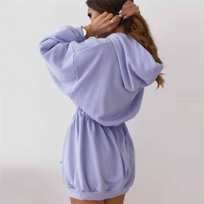 Autumn Corset Long Hooded Sweatshirt Fashion Women's Long Sleeve Pocket Drawstring Hooded Windbreaker Jacket Windbreaker Top 201104