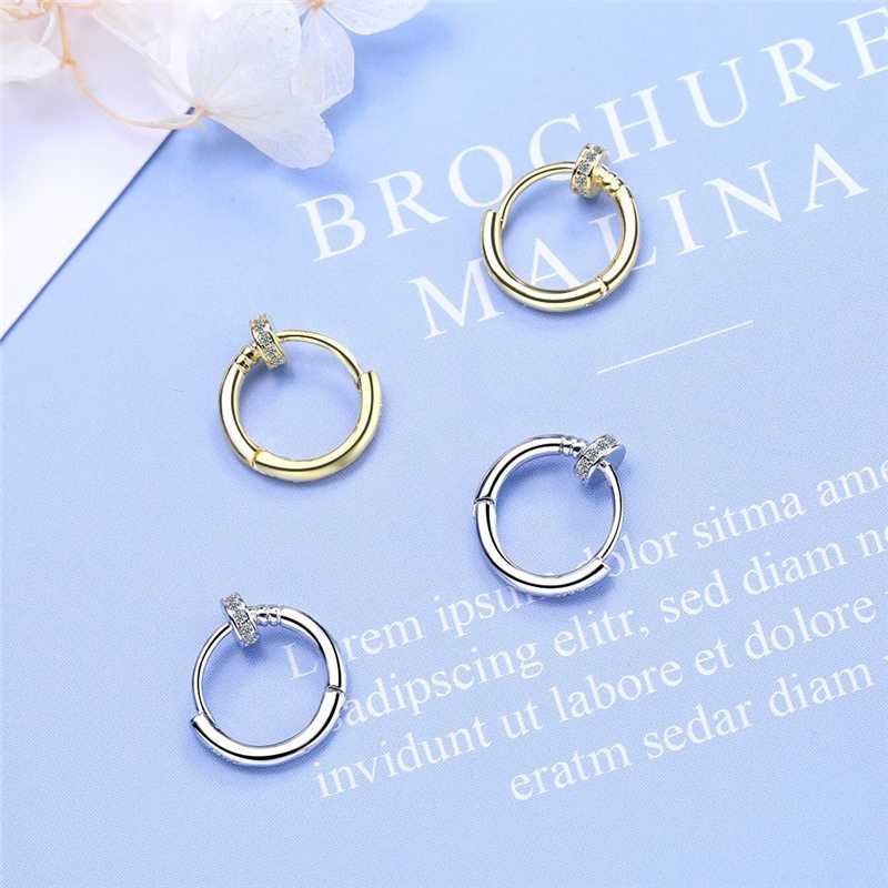2020 New Gold Silver Color Round Earrings For Women Men Party Gift Hip Hop Punk Cubic Zircon Hoop Huggie Earring kolczyki
2020 New Gold Silver Color Round Earrings For Women Men Party Gift Hip Hop Punk Cubic Zircon Hoop Huggie Earring kolczyki