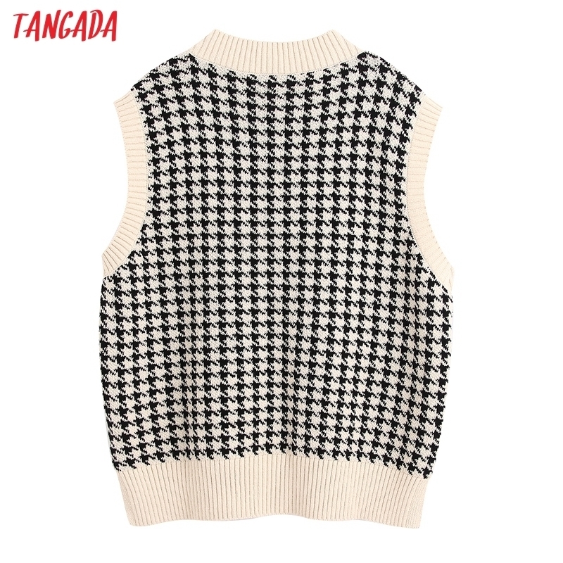 Tangada Women Fashion Khaki Plaid Oversized Knitted Vest Sweater V Neck Sleeveless Loose Female Waistcoat Chic Tops BE121 201204, Sky blue
Tangada Women Fashion Khaki Plaid Oversized Knitted Vest Sweater V Neck Sleeveless Loose Female Waistcoat Chic Tops BE121 201204, Sky blue