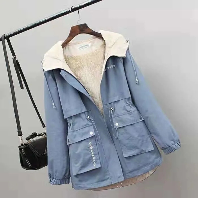 Cotton Winter Hooded Winter Jacket Women Fur Thick Coat Casual Harajuku Loose BF Loose Windbreaker