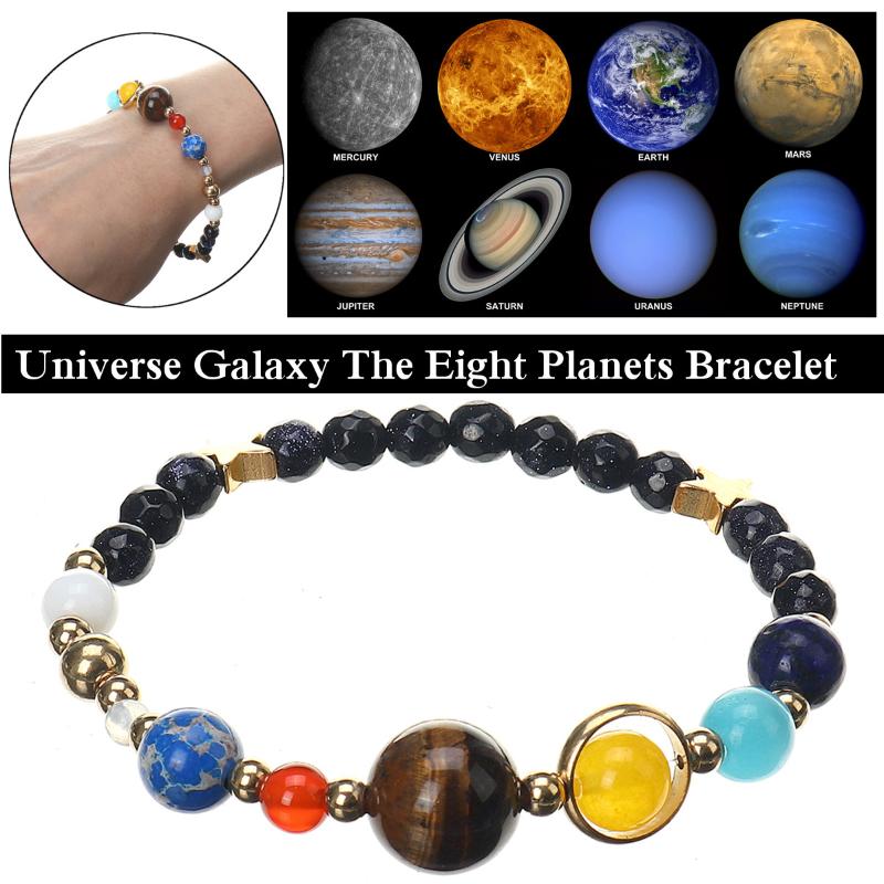 Universe The Eight Planets Solar System Natural Stone Beads Star Earth Moon Bracelet Bangle For Women Man Fashion Jewelry
Universe The Eight Planets Solar System Natural Stone Beads Star Earth Moon Bracelet Bangle For Women Man Fashion Jewelry