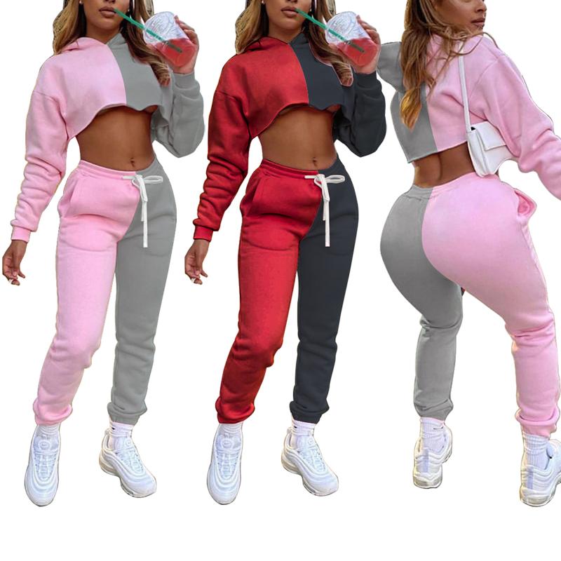 Women's Two Piece Pants Women 2Pcs Casual Splicing Outfits Ladies Color Contrast Cropped Hoodie + Jogger Set Female Tracksuit For Spring, White
Women's Two Piece Pants Women 2Pcs Casual Splicing Outfits Ladies Color Contrast Cropped Hoodie + Jogger Set Female Tracksuit For Spring, White