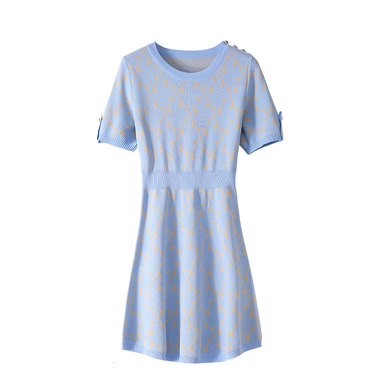 2021 New Summer Leaf Jacquard Mini Short Sleeve High Elastic Waisted Women Casual a Line Party Dress Lm5v, Blue
2021 New Summer Leaf Jacquard Mini Short Sleeve High Elastic Waisted Women Casual a Line Party Dress Lm5v, Blue