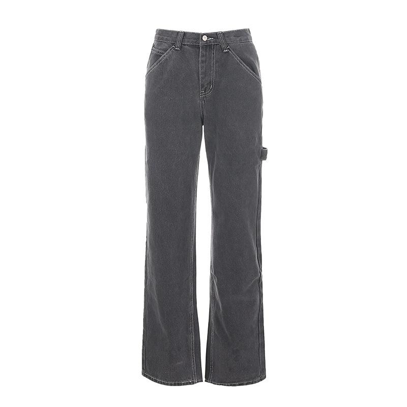 2021 New Summer Casual Jeans Woman Long Trousers Cowboy Female Loose Streetwear Multi-pocket Straight Pants, Black
2021 New Summer Casual Jeans Woman Long Trousers Cowboy Female Loose Streetwear Multi-pocket Straight Pants, Black