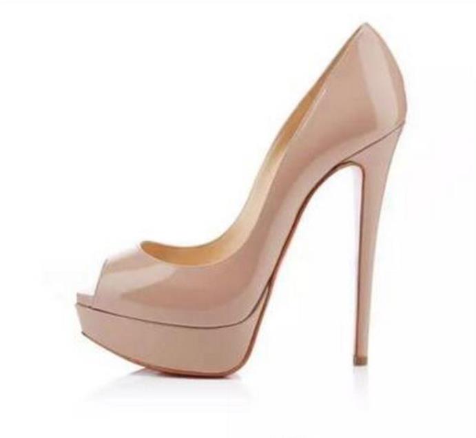 Classic Brand Red Bottom High Heels Platform Shoe Pumps Nude/Black Patent Leather Peep-toe Women Dress Wedding Sandals Shoes size 34-45 l
Classic Brand Red Bottom High Heels Platform Shoe Pumps Nude/Black Patent Leather Peep-toe Women Dress Wedding Sandals Shoes size 34-45 l